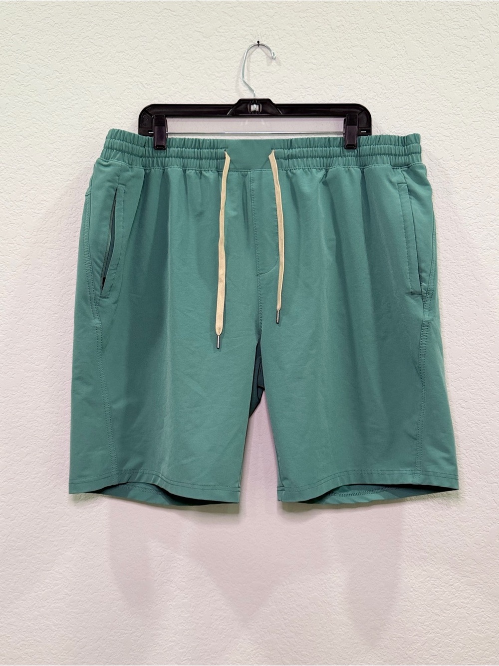 Men's Teal Right of Way Drawstring Athletic Shorts